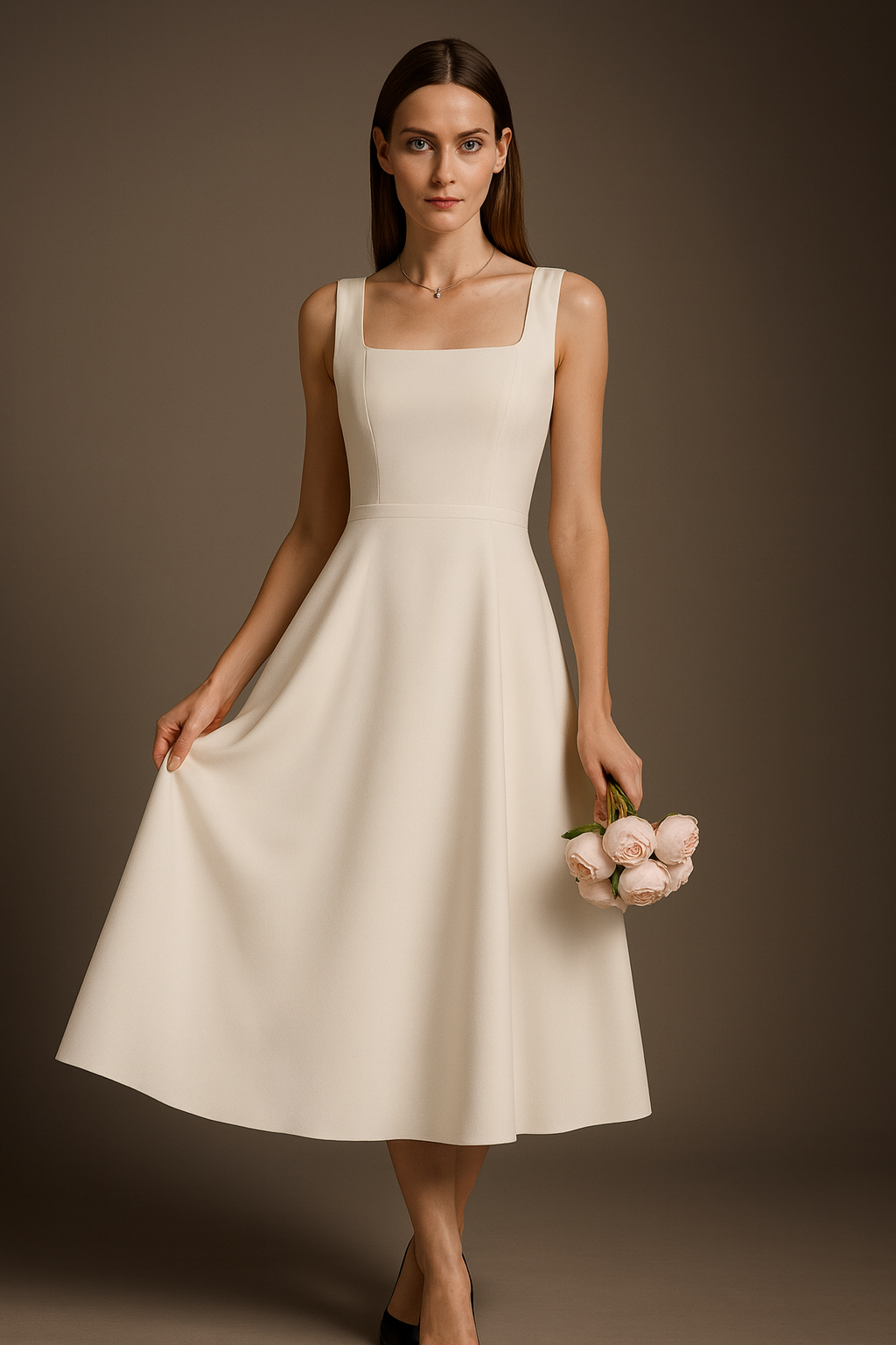 Atlet Yaka Midi Elbise