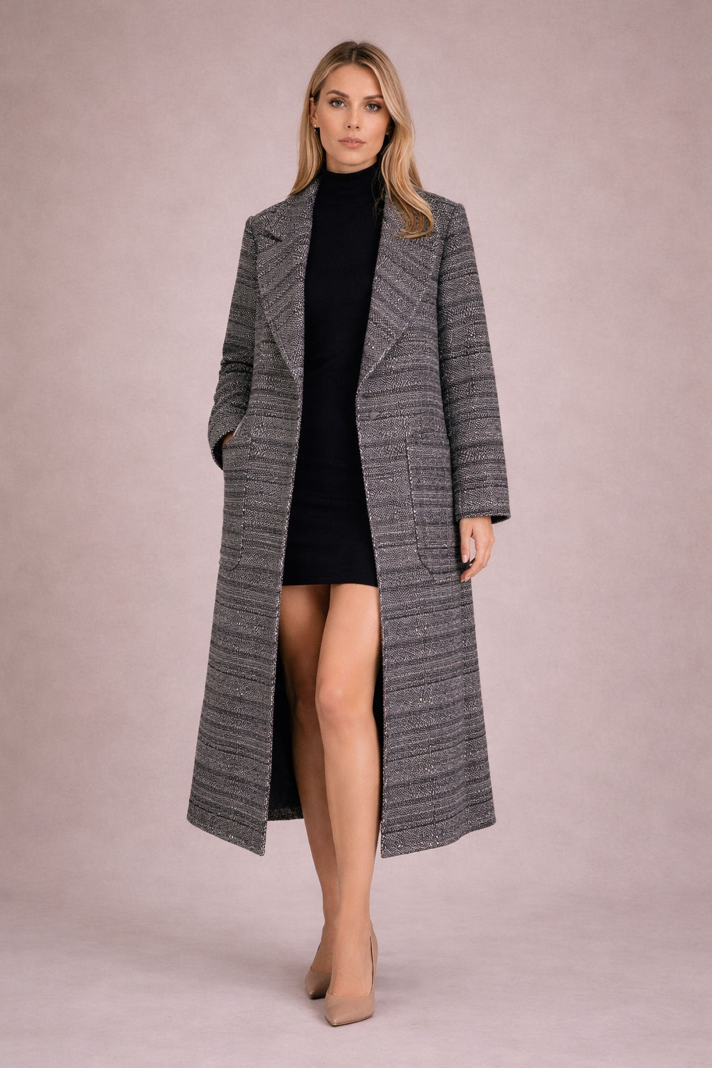 Balıksırtı Premium Kaşe Kaban - 1